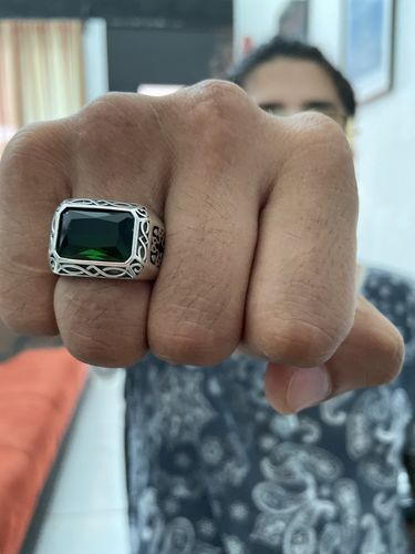 Customer photo review of GREEN GEM 925 RING