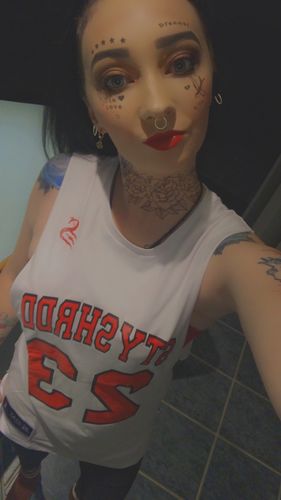 Customer photo review of BALLER- Sleeveless Muscle Tank top - White