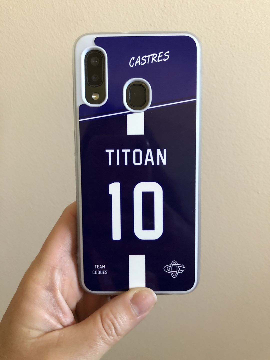 Customer photo review of Coque rugby CASTRES - flocage 100% personnalisable - iPhone smartphone