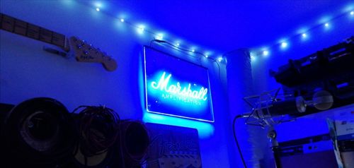 Customer photo review of Personalized Man Cave Two Colors LED Signs (Three Sizes)