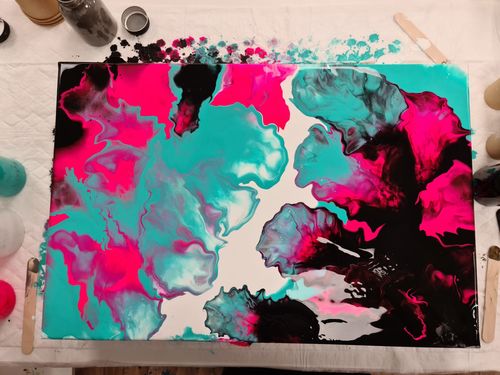 Customer photo review of Workshop: Acrylic Pouring / Einstieg ins Acrylgießen