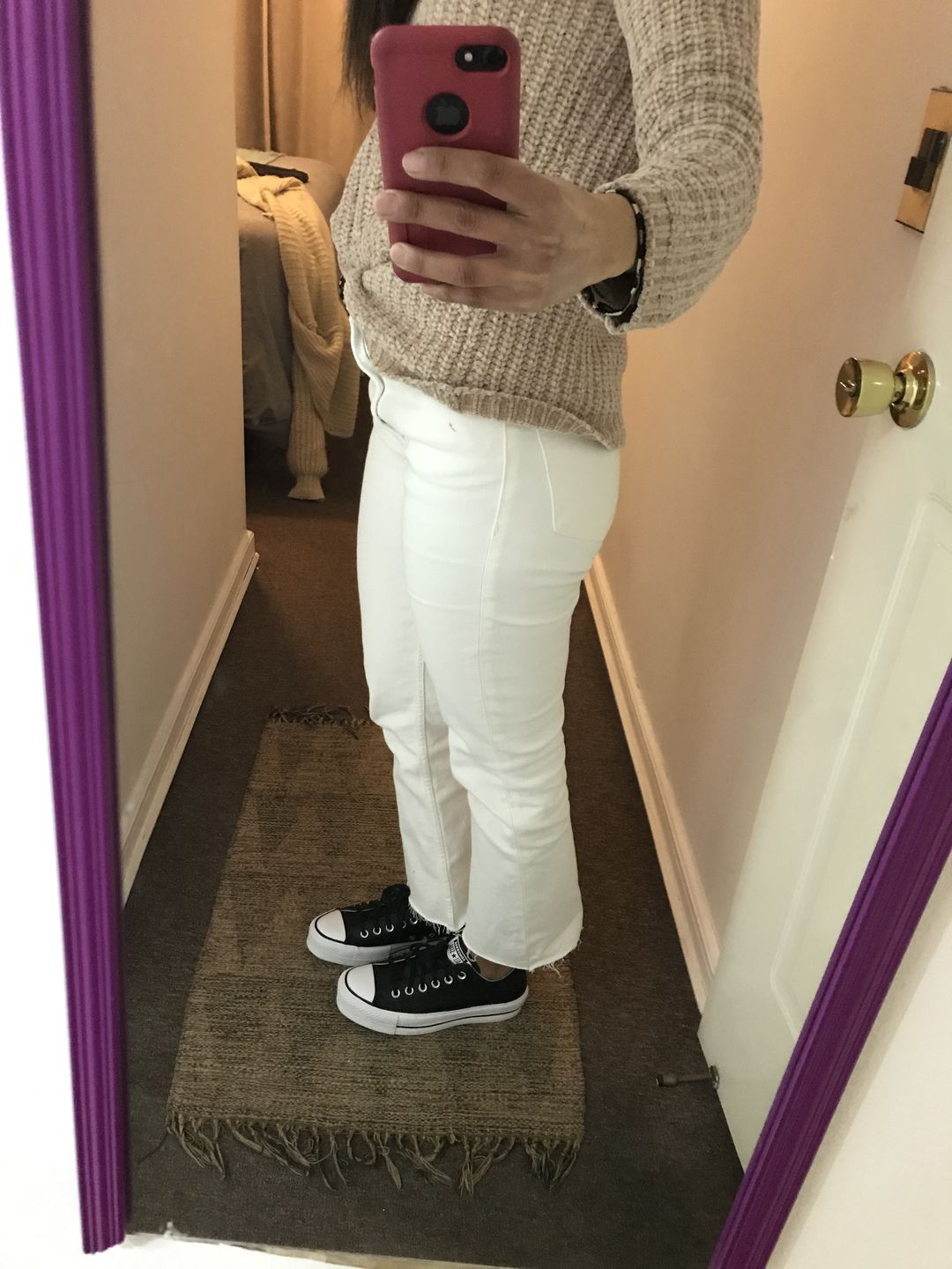 Customer photo review of Zapatilla Converse Chuck Taylor Plataforma Cuero Mujer Negro