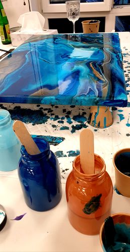 Customer photo review of Workshop: Acrylic Pouring / Einstieg ins Acrylgießen