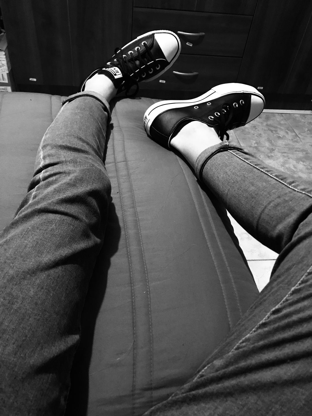 Customer photo review of Zapatilla Converse Chuck Taylor Plataforma Cuero Mujer Negro