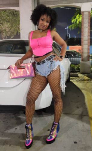 Customer photo review of Solid Color Chic Ripped Tassels Denim Shorts