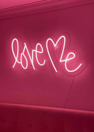 Customer photo review of "Love Me " LED neon sign