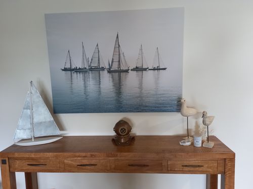 Customer photo review of Regatta - Sailing Yacht Race Wall Art Print  Photograph Stretched Canvas Wall Art