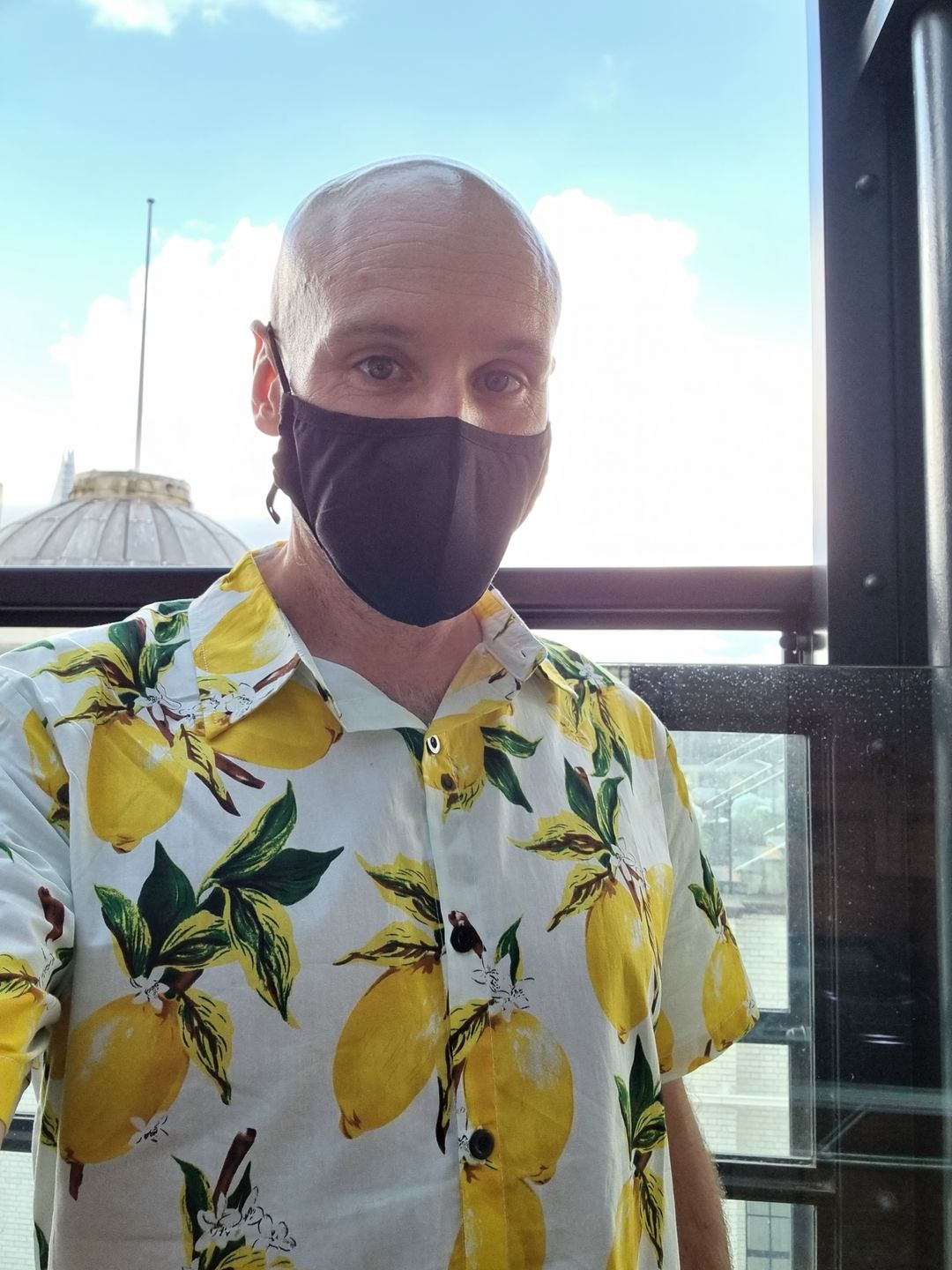 Customer photo review of Men's Floral Cotton Tropical Hawaiian Shirt