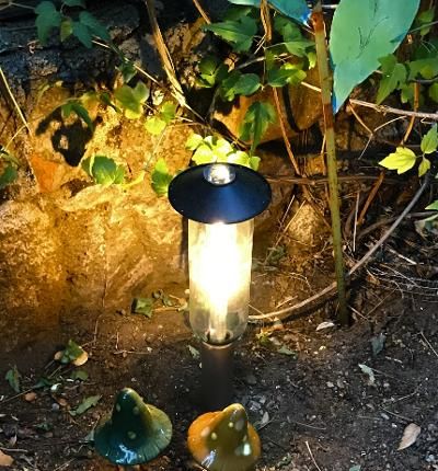 Customer photo review of Classic Metal Patio Metal Light Bulb Shade for Outdoor Commercial String Lights, E12, Black