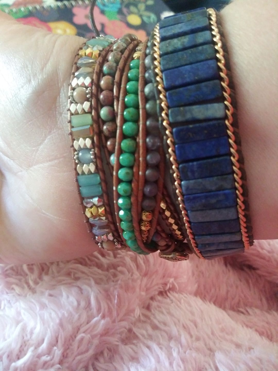 Customer photo review of Lapis Lazuli Energy Bracelet