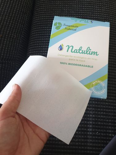 Customer photo review of Eco-Tiras de Detergente 40 lavados Natulim