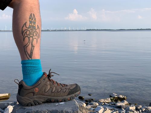Customer photo review of Bamboo Cushion-Sole Athletic Sock | J.B. Field's | Made in Canada – Great Sox
