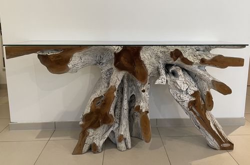 Customer photo review of NAGA Wurzel Sideboard - white washed | inkl. Glasplatte