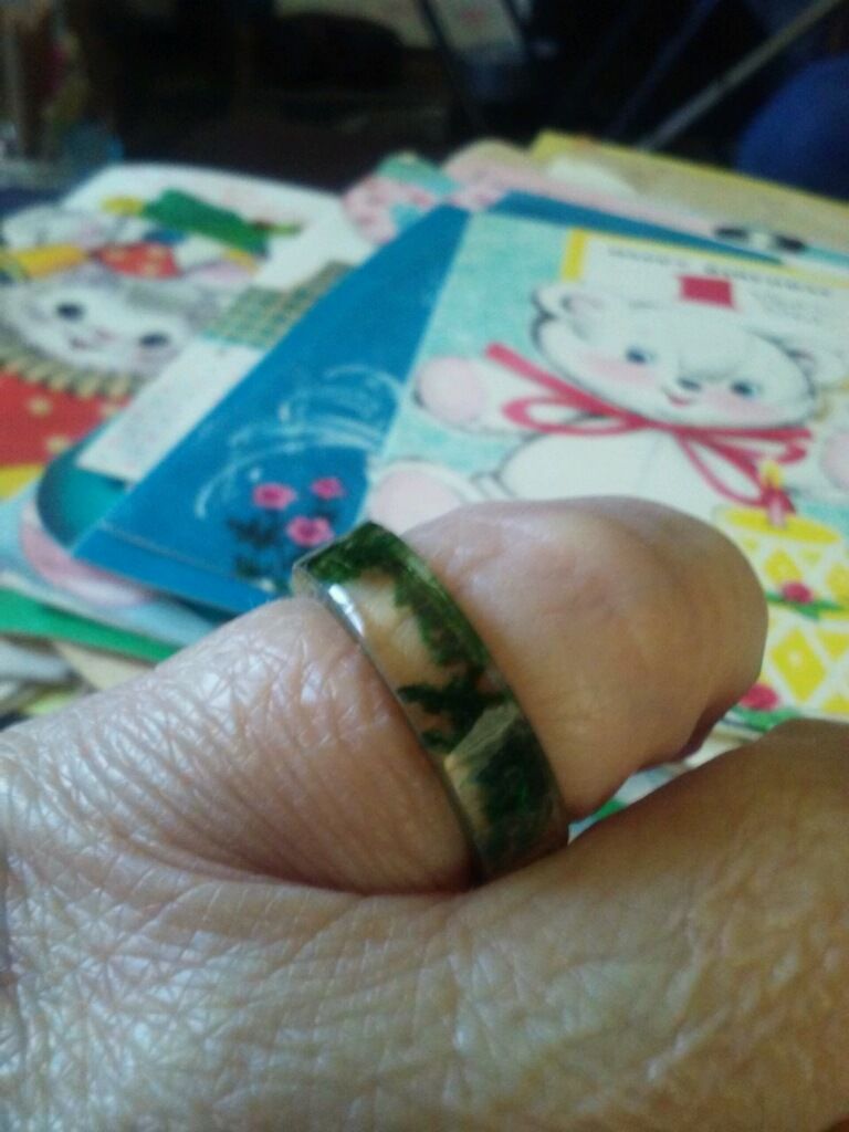 Customer photo review of Forest Soul Resin Ring