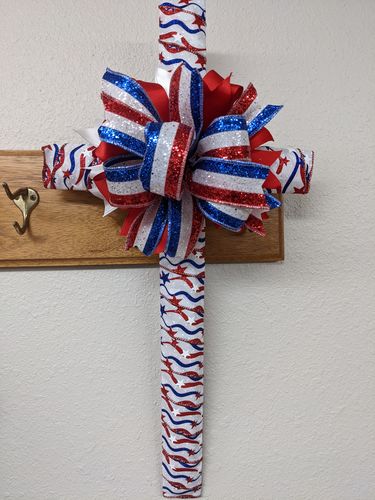Customer photo review of 2.5"X10Yd Stars And Wavy Stripes/Royal White/Red/Blue RGA167627