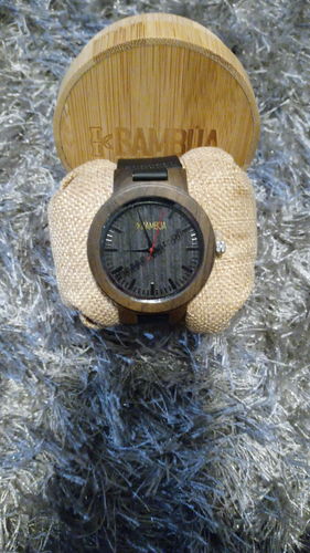 Customer photo review of Brown Bamboo Watch
