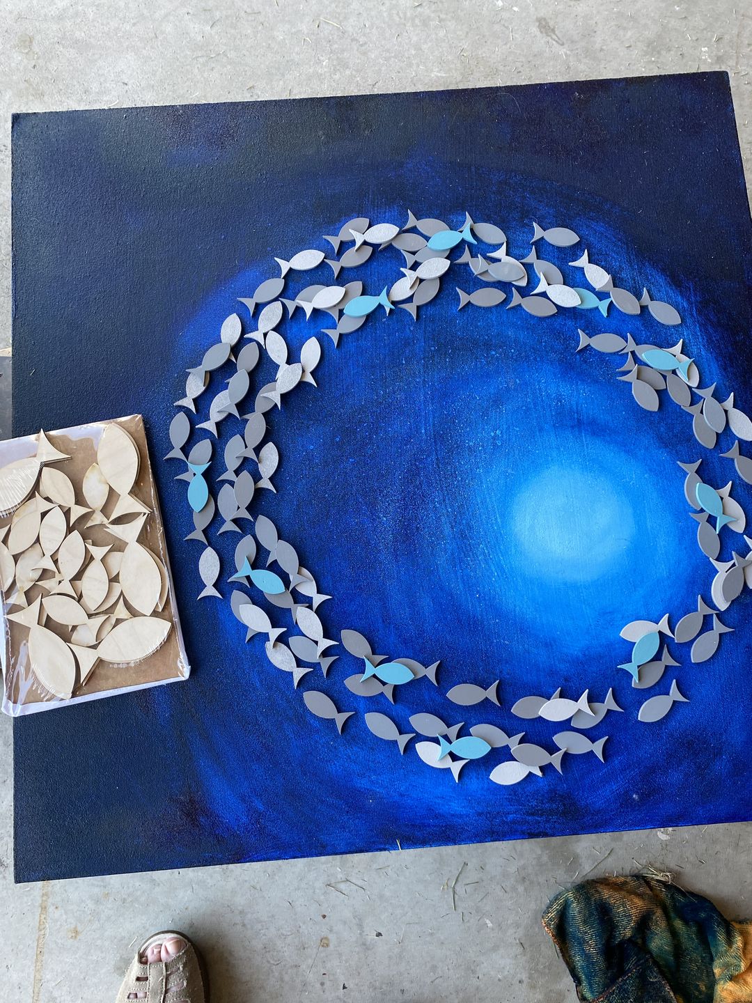 Customer photo review of Unfinished Wooden Fish Shape Silhoutte - Craft- up to 24" DIY