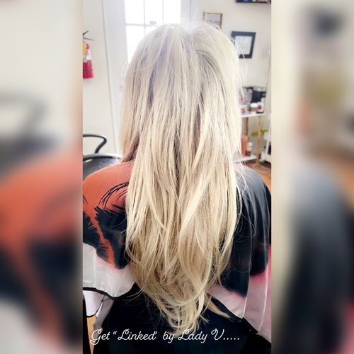 Balayage Sew in Weft Human Hair Extensions Darkest Blonde Ombre to Lightest Blonde #14/60