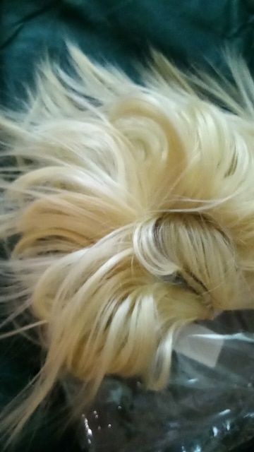 Customer photo review of Messy Bun Scrunchies Ponytail Holder Hair Pieces For Women