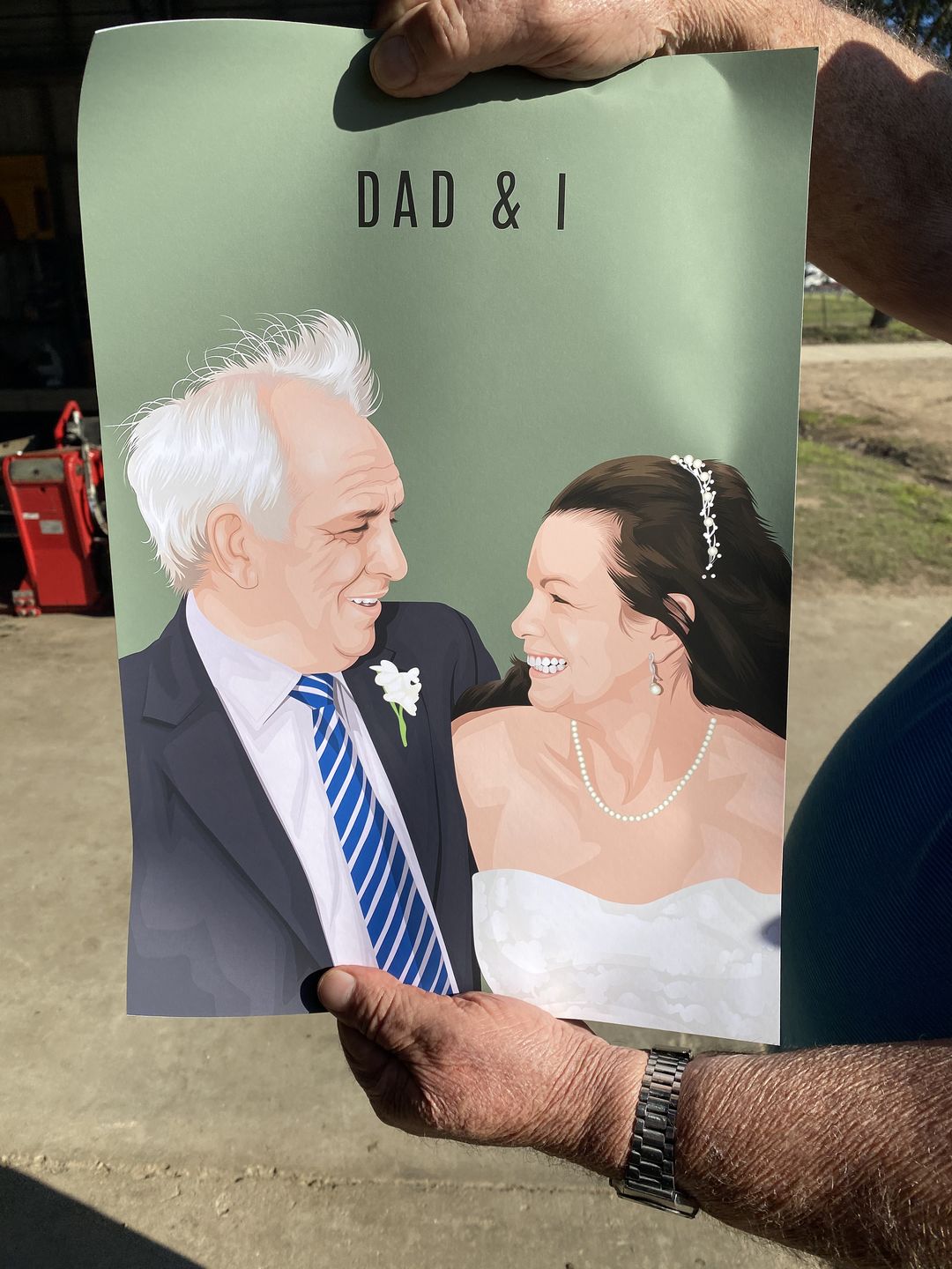 Customer photo review of Custom Couple Portrait