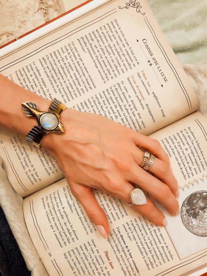 Customer photo review of Rain Drop Moonstone Ring