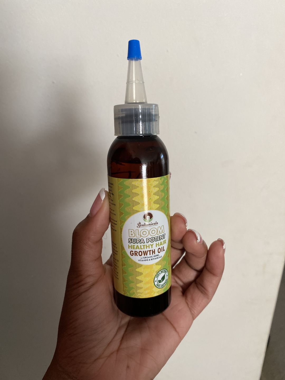 Customer photo review of Bloom- Supa Potent Healthy Hair Growth Oil