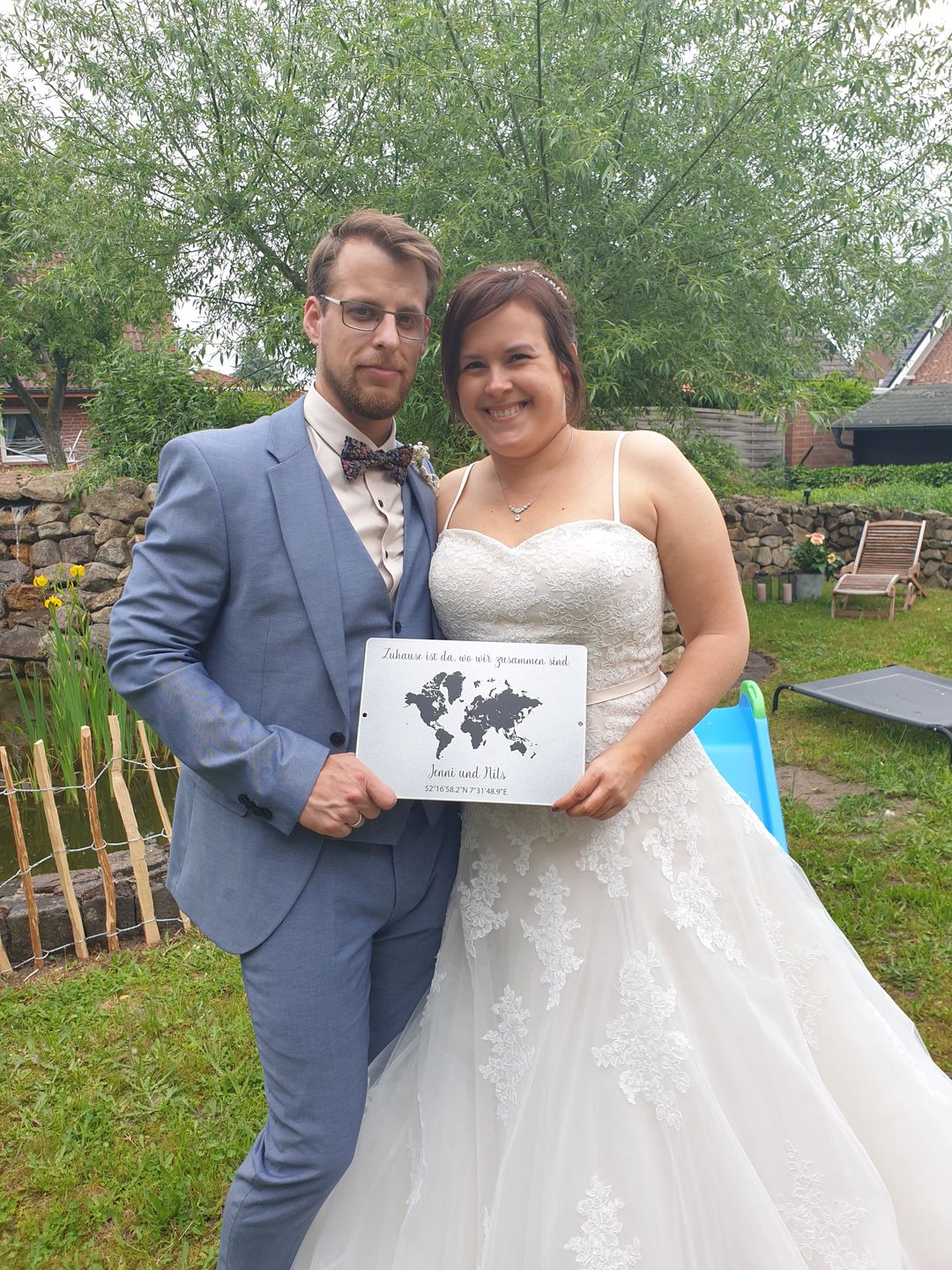 Customer photo review of Geschenk Weltkarte mit Koordinaten - personalisiert