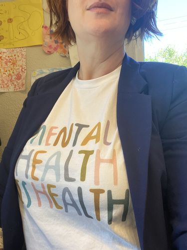 Customer photo review of Don't Believe Everything You Think -- T-Shirt