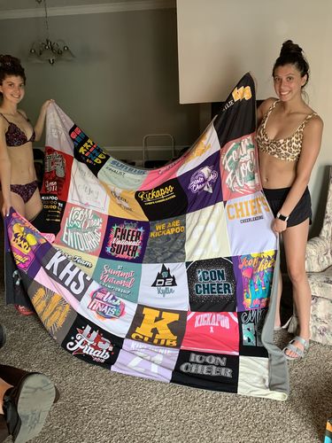 T-shirt quilt from kickapoo high school by Bonnee from MO