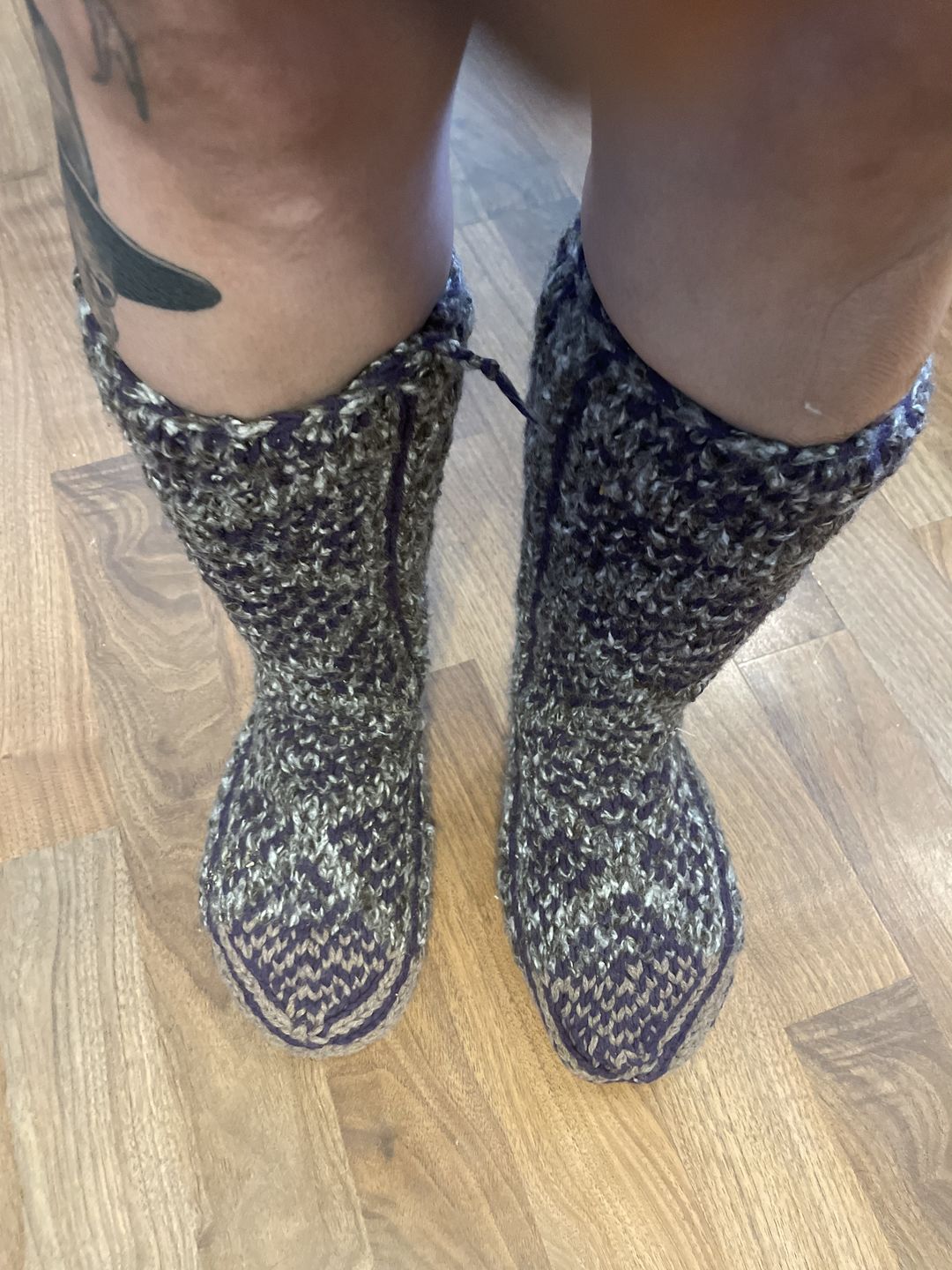 Customer photo review of Wool Mukluks Slippers