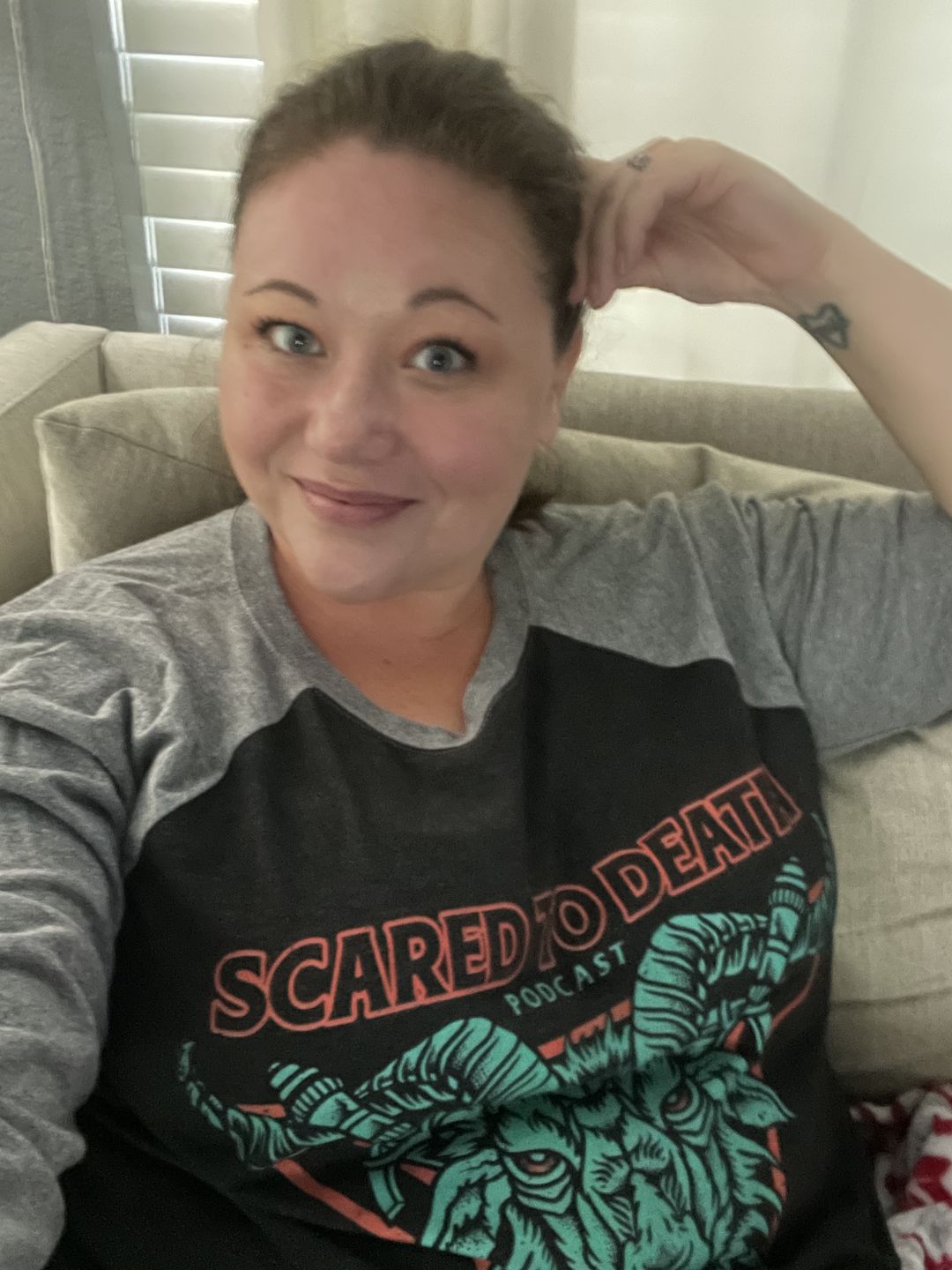 Customer photo review of Demon Knight Baseball Tee