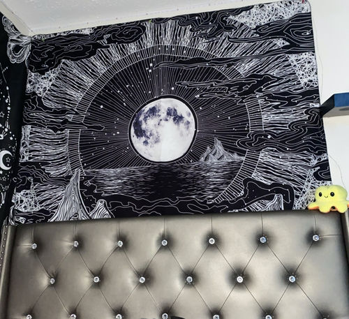 Customer photo review of Starry Mountain Tapestry