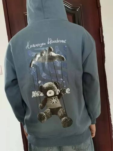Customer photo review of Harajuku Style Teddy Bear Puppet Hoodie