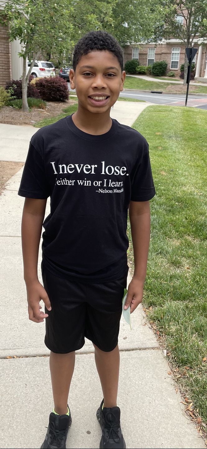 Customer photo review of I Never Lose -Nelson Mandela
