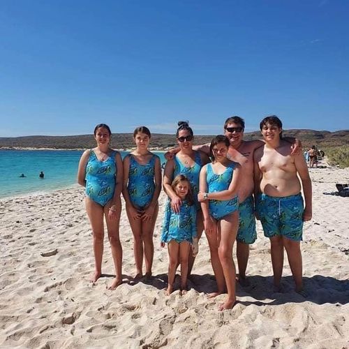 Customer photo review of PRE-ORDER Blue Turtle Women's One Piece Sleeveless Swimsuit
