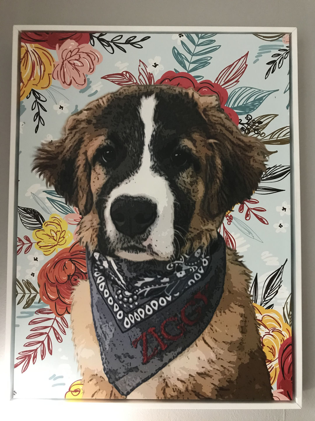 Customer photo review of Original Pet Pop Art Framed Canvas