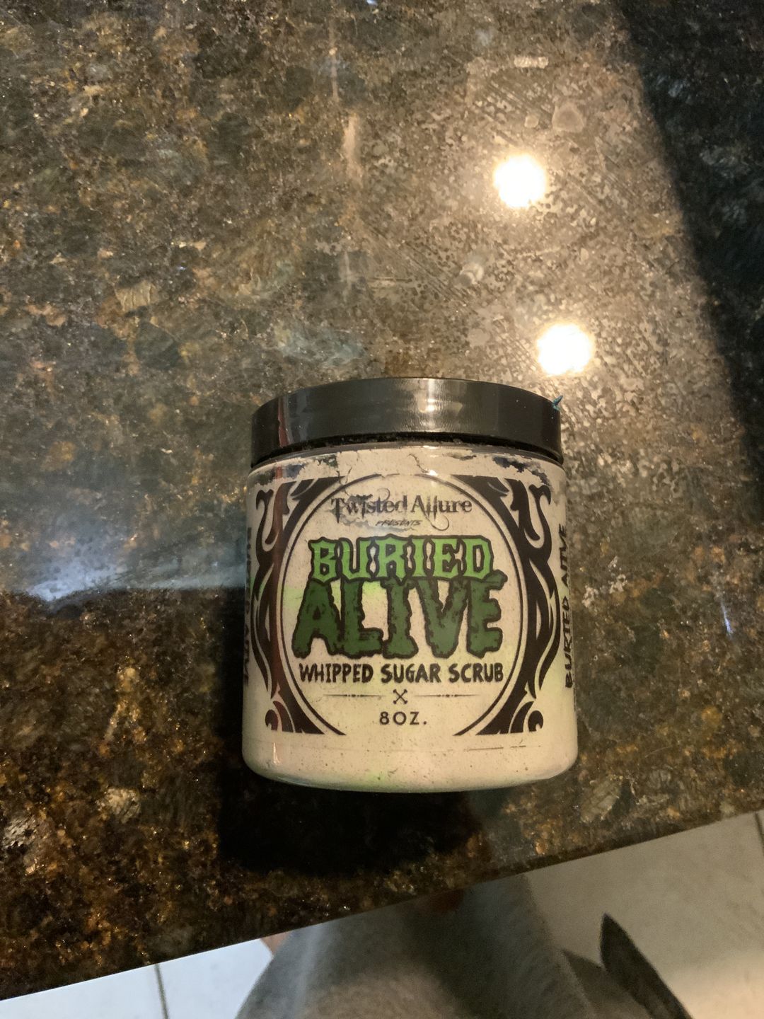 Customer photo review of Buried Alive Sugar Scrub