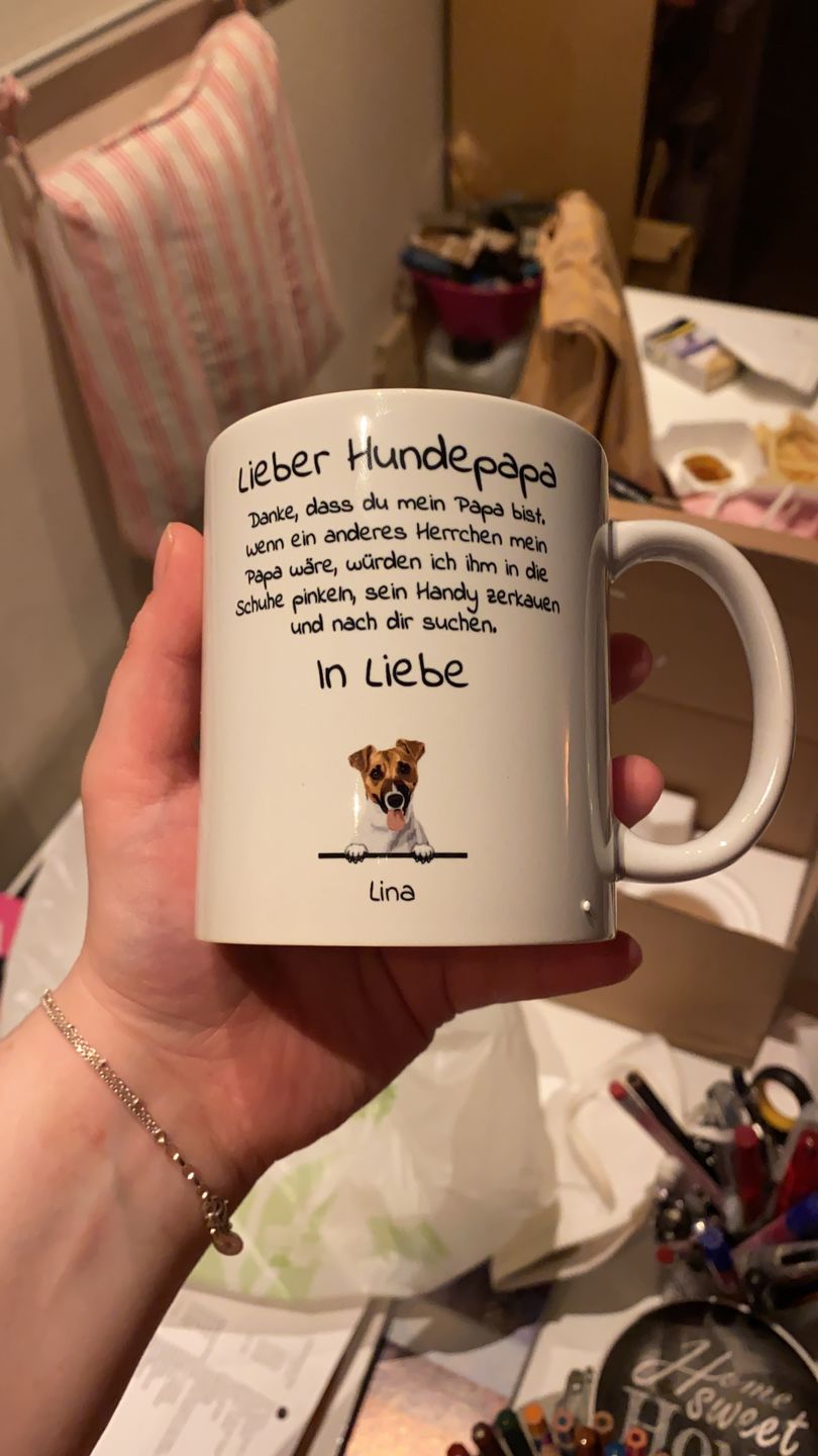 Customer photo review of Lieber Hundepapa - Individuelle Tasse