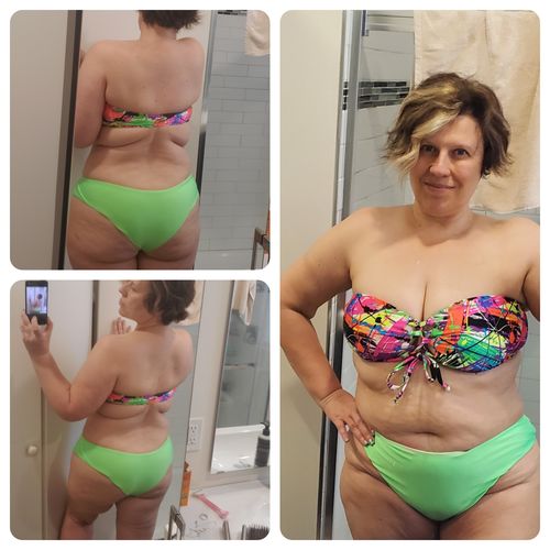 Customer photo review of Paint Splatter Bandeau Top