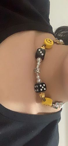 Customer photo review of Omirad Butterfly Skull Dice Pearl Smiley Necklace/Bracelet