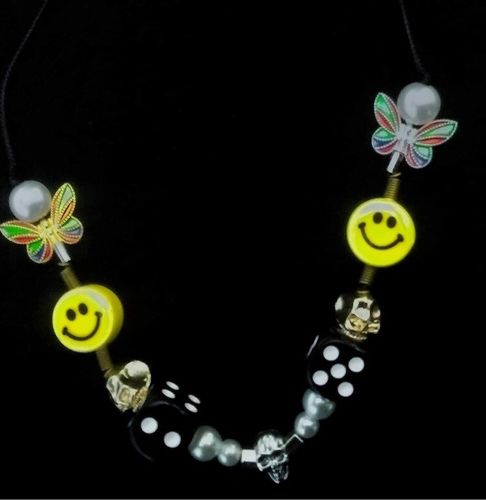 Customer photo review of Omirad Butterfly Skull Dice Pearl Smiley Necklace/Bracelet