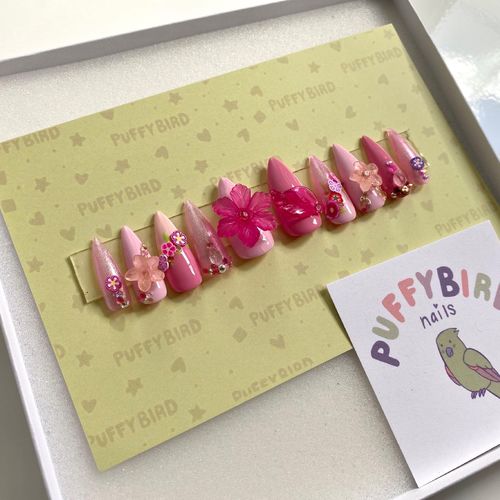 Customer photo review of Purple Poly Nail Gel 30ML