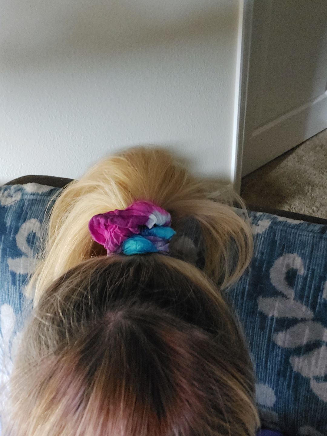 Customer photo review of Tie Dye Scrunchie Hair Tie