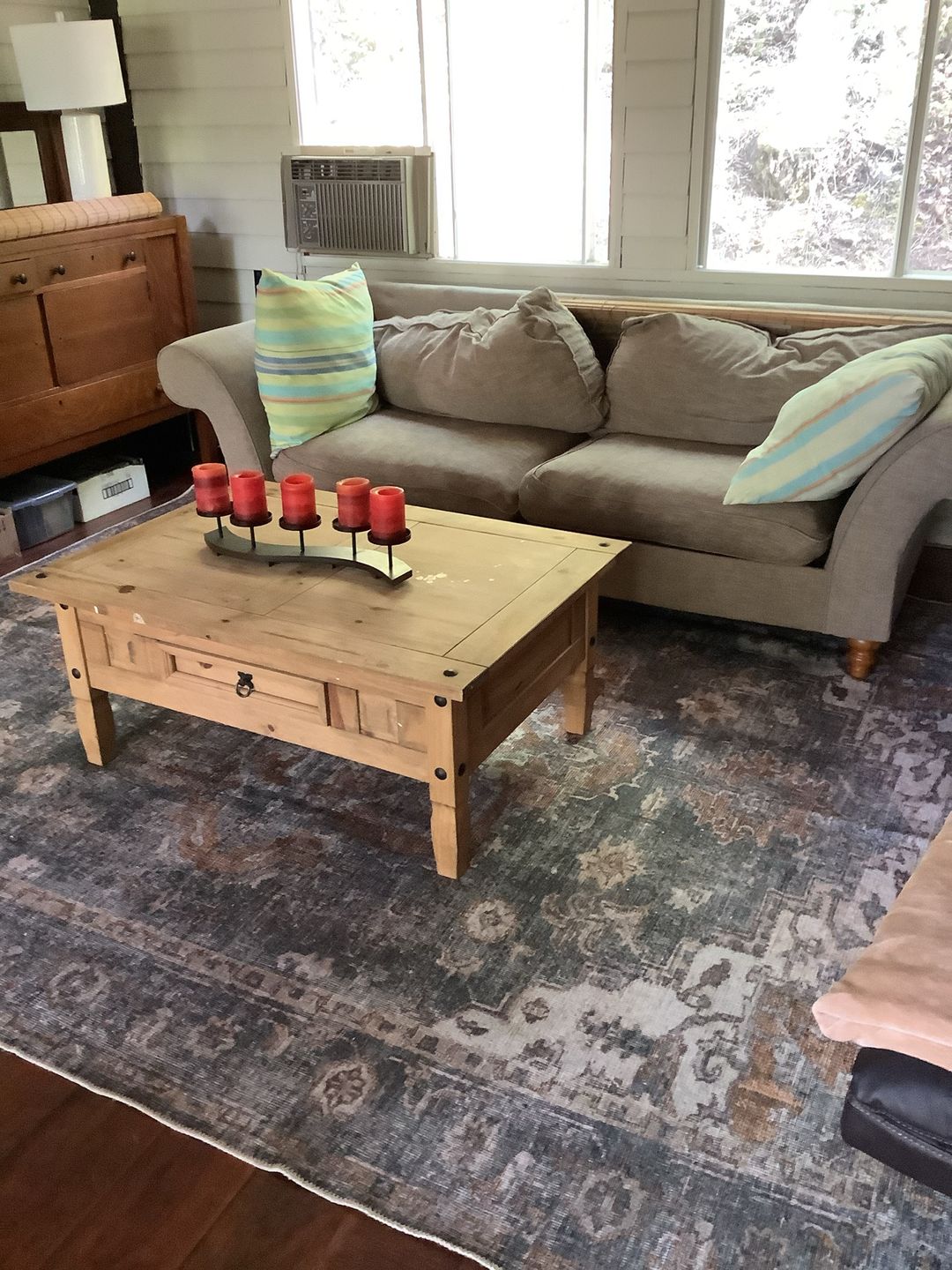 Customer photo review of Distressed Vintage Cezanne Rabbit Gray Inca Gold Area Rug