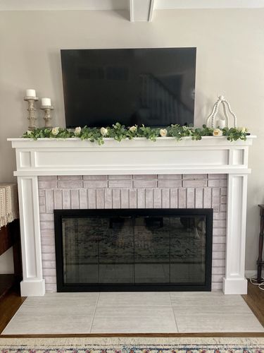 Customer photo review of Aluminum Fireplace Glass Doors Masonry & Zero Clearance - Brookfield