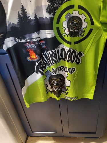 Customer photo review of Trankilocos offroad green Customize Name UV protection quick dry UPF 30+ long sleeves NQSKYC