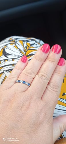 Customer photo review of Bague Raquel - Pierres Bleu Zircon
