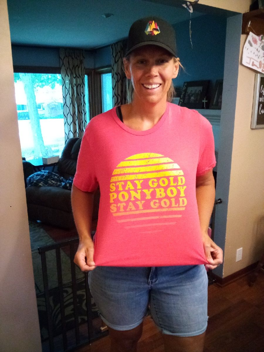 Customer photo review of Stay Gold Ponyboy Men's/Unisex Super Soft Tee