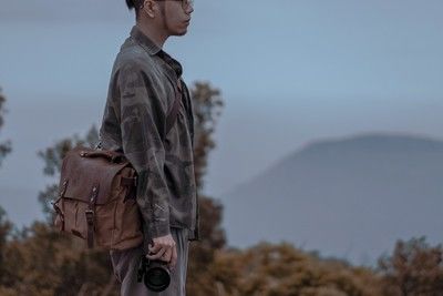 Customer photo review of 多機能キャンバスオートバイバッグサイドポーチ