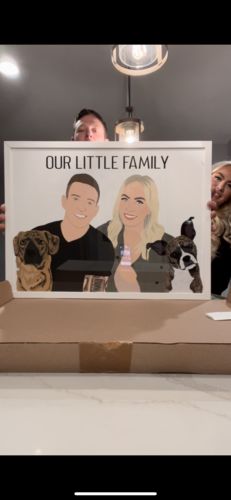 Customer photo review of Custom Framed Family Portrait
